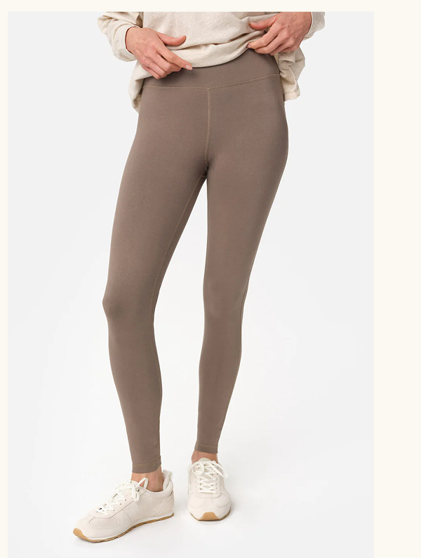 Organic Stretch Full Length Legging in Pebble