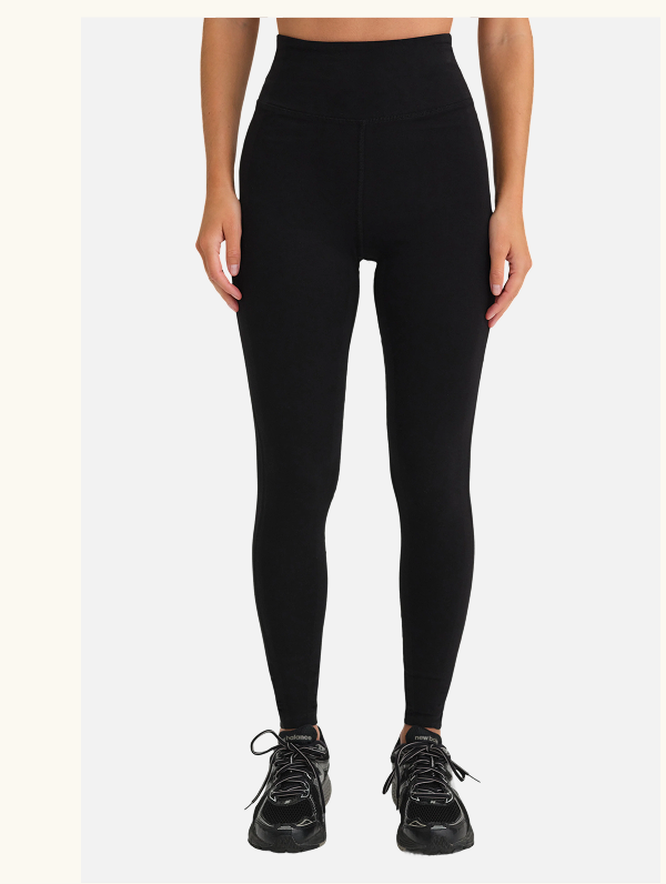 Organic Stretch Full Length Legging in Jet Black