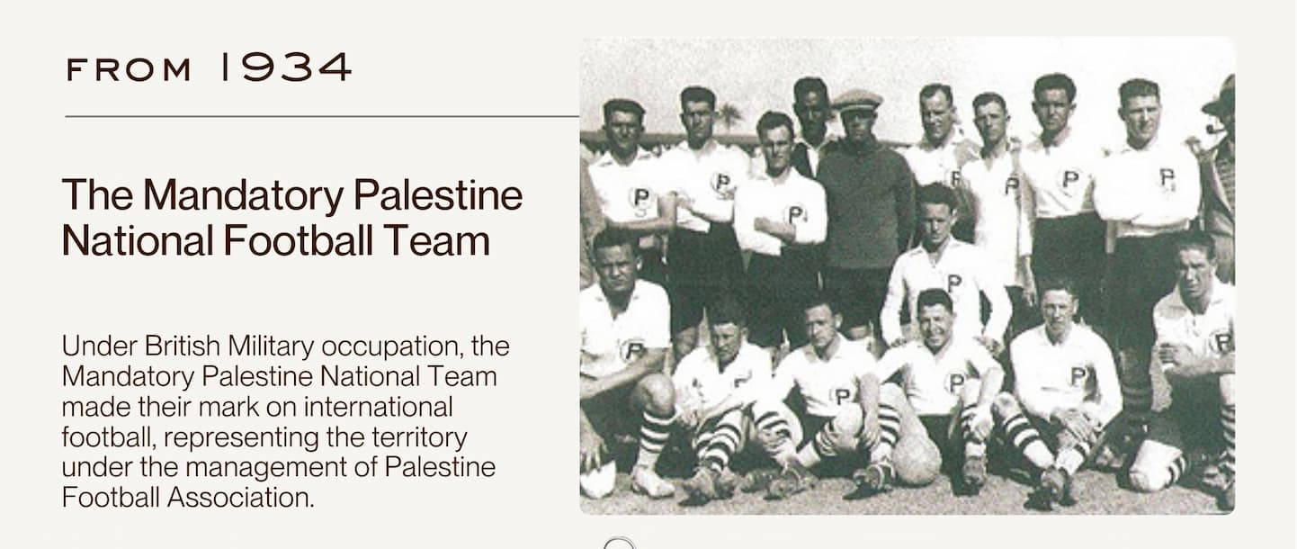 From 1934 - The Mandatory Palestine National Football Team