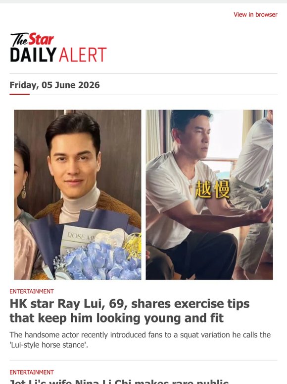 HK star Ray Lui, 69, shares exercise tips that keep him looking young and fit