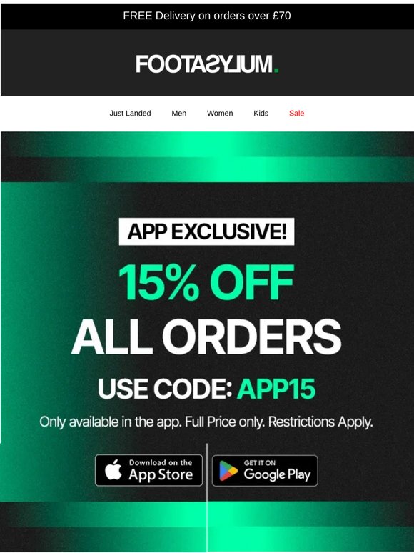 App download = 15% OFF