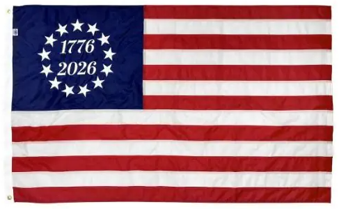 Betsy Ross 1776 Embroidered Flag