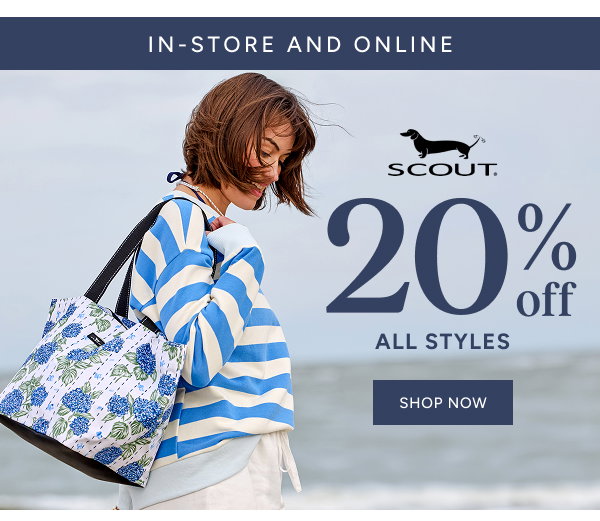scout 20% off all styles
