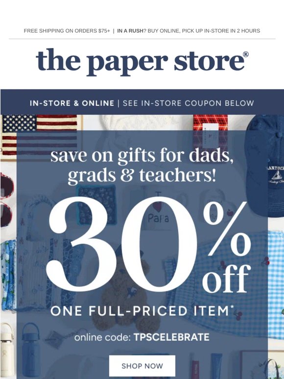 Looking for gifts? Take 30% off