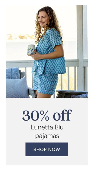 30% off lunetta blu pajamas