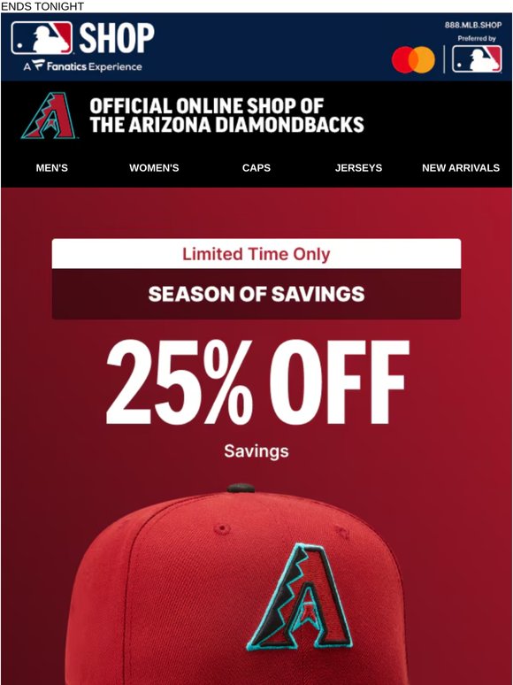 June Just Got Better - 25% Off Diamondbacks Savings!
