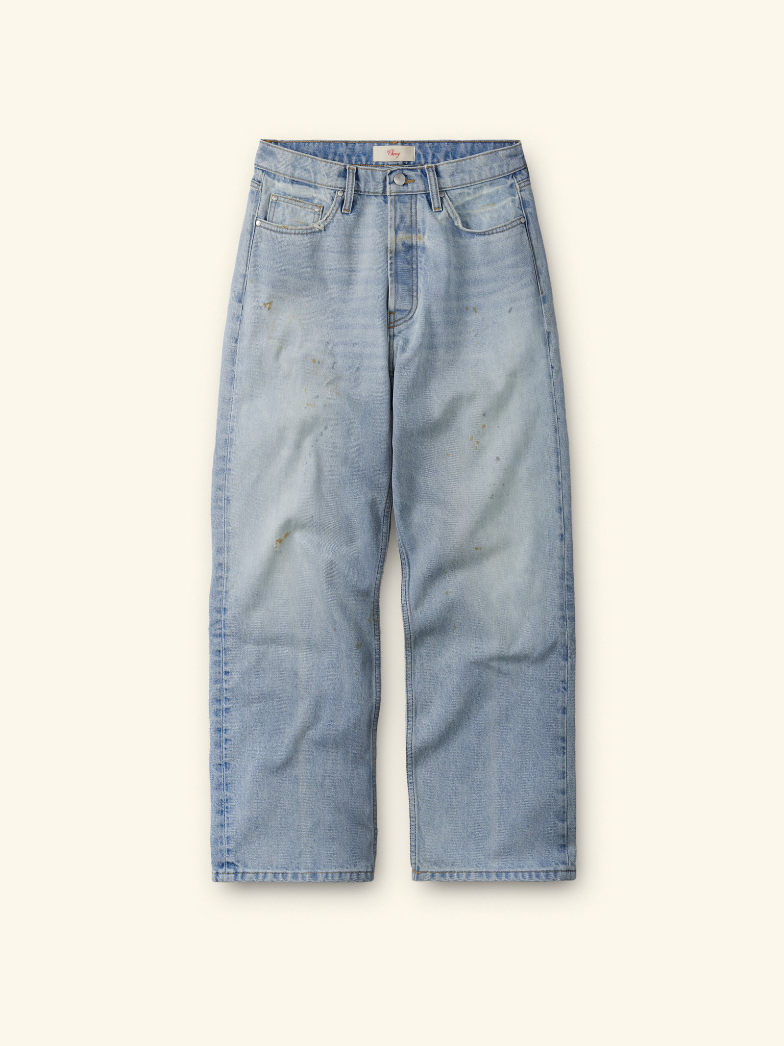 Image of Wide Leg 5 Pocket Jeans (Light Wash)