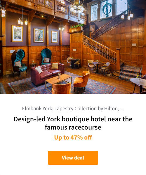 Design-led York boutique hotel near the famous racecourse