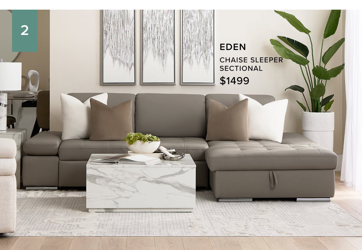 Eden Chaise Sectional At $1499