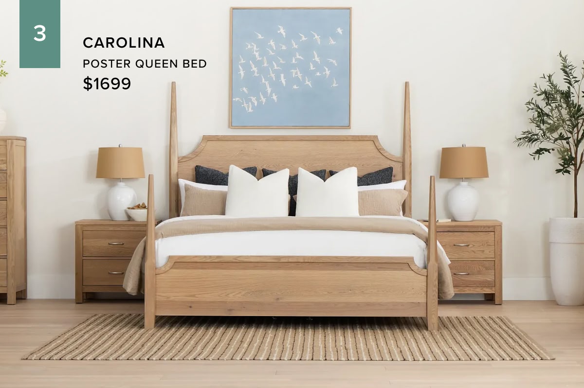Carolina Poster Queen Bed At $1699