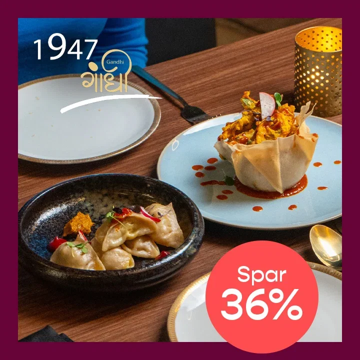 Nyt en deilig 6-retters tasting hos 1947 Gandhi indisk restaurant på Majorstuen