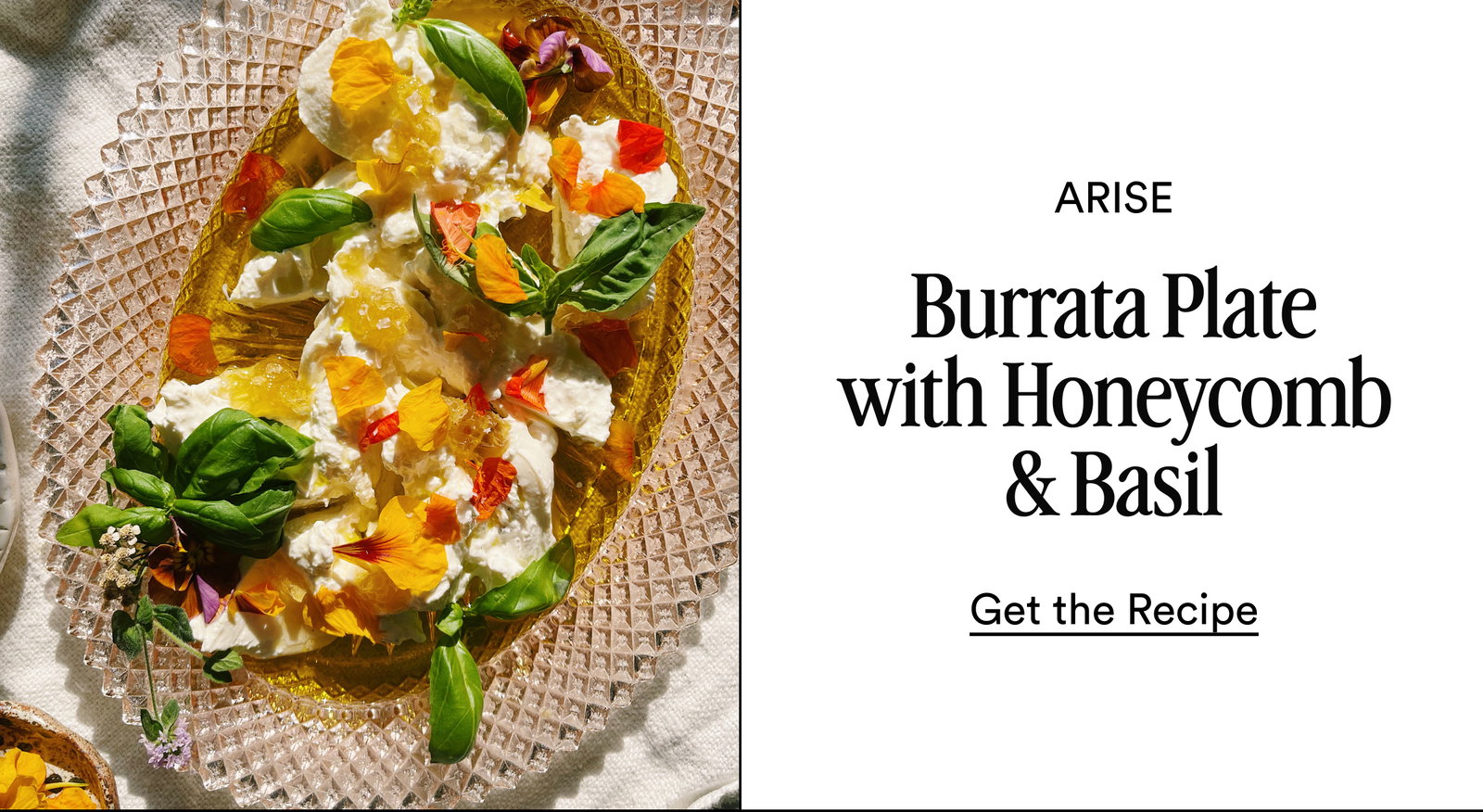 Burrata Plate with Honeycomb & Basil