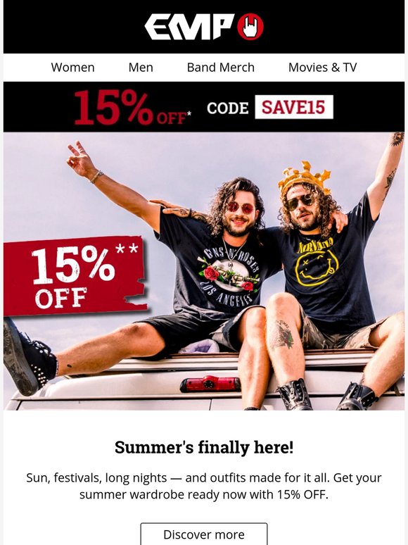 15% off your favorites!