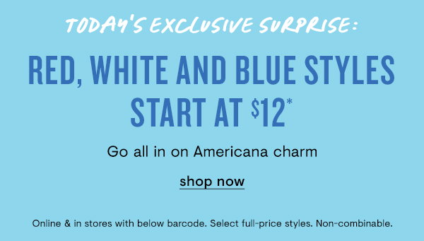$12 Red White Blue Styles