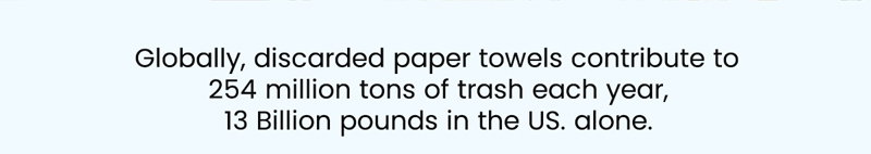 13 billion lbs of paper towels are wasted annually in the U.S. Make the switch.