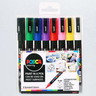 Posca Marker PC-3M Assorted Colours Standard Set of 8