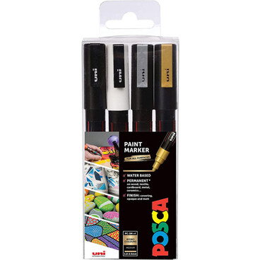 Posca Marker PC-5M Mono Tones Set of 4