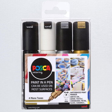 Posca Marker PC-8K Mono Tones Set of 4