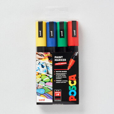 Posca Marker PC-5M Assorted Colours Standard Set of 4