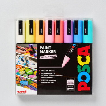 Posca Marker PC-5M Pastel Colours Set of 8