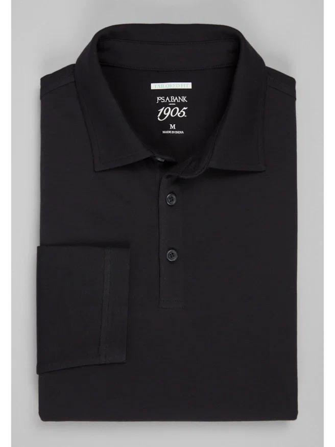 1905 Collection Tailored Fit Long Sleeve Polo Shirt CLEARANCE