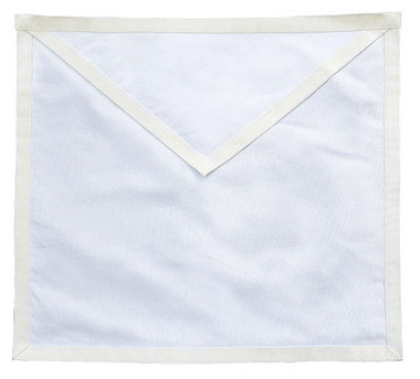 Masonic Aprons - Candidate / Entered Apprentice Apron for Lodge Plain White Duck Cloth Apron For Freemasons. Masonic Lodge Regalia and Merchandise.