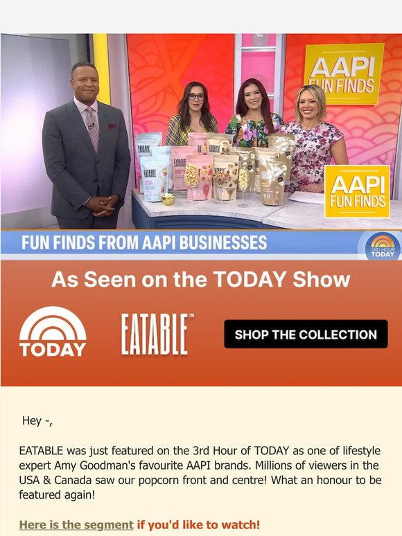 Our Today Show Segment Clip