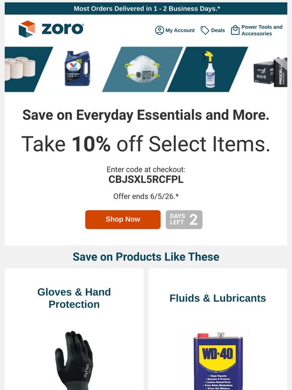 Take 10% off the supplies you use every day.