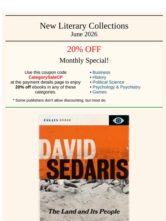 New Literary Collections: David Sedaris, Ruth Ozeki, Jesmyn Ward