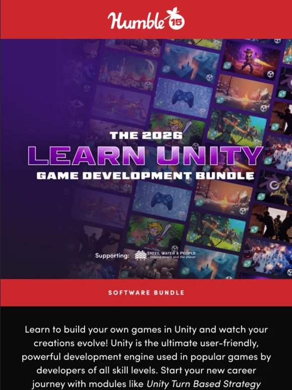 Go from gamer to developer with The 2026 Learn Unity Bundle!