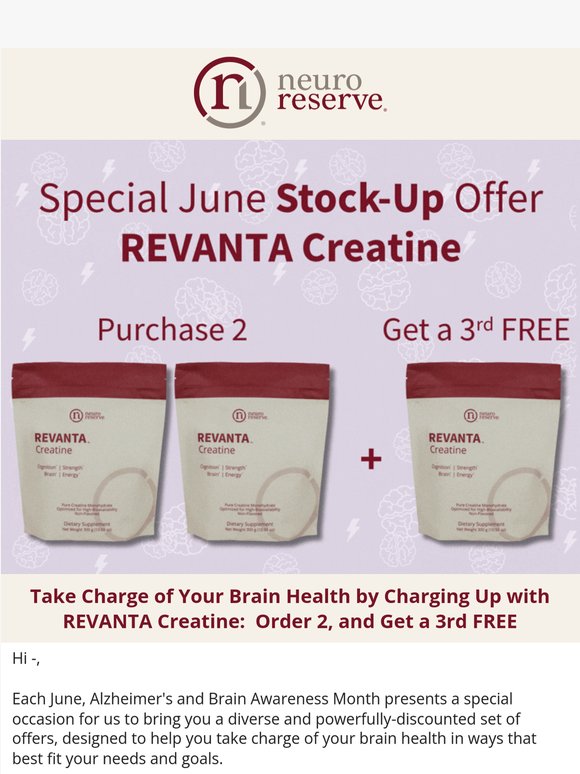 Charge-Up with REVANTA Creatine: Special June Offer