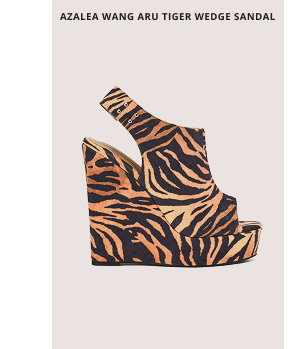 AZALEA WANG ARU TIGER WEDGE SANDAL