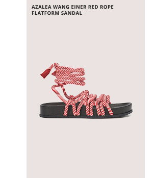 AZALEA WANG EINER RED ROPE FLATFORM SANDAL