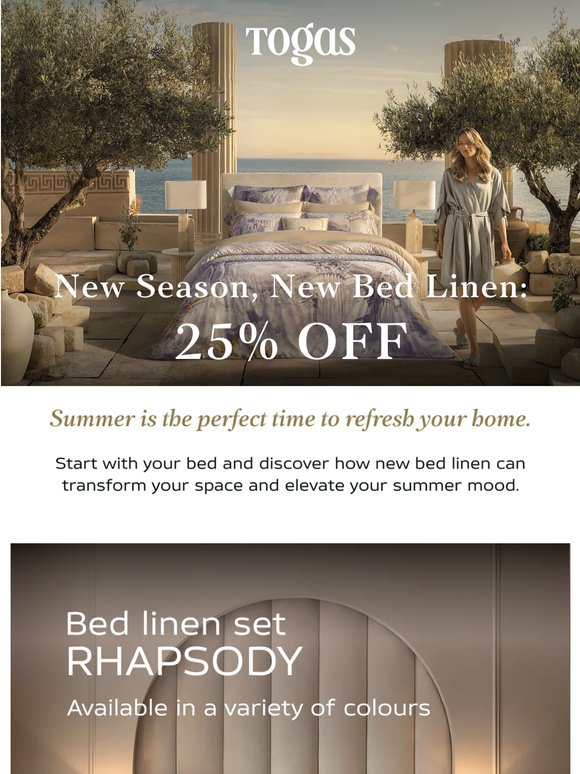 New Season, New Bed Linen: 25% Off