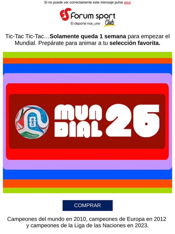 Tic-Tac… 1 semana para el MUNDIAL 2026