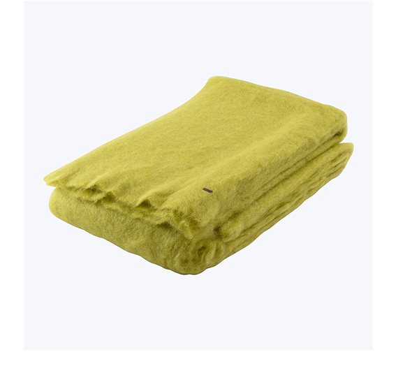 abcDNA Mohair Throw - Citronella