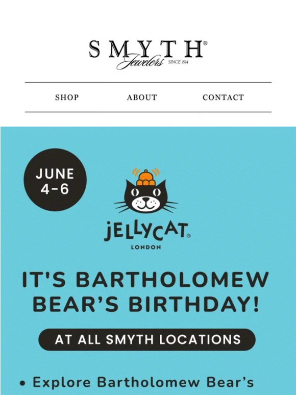 It's Bartholomew Bear's Birthday Weekend! 🧸🎂