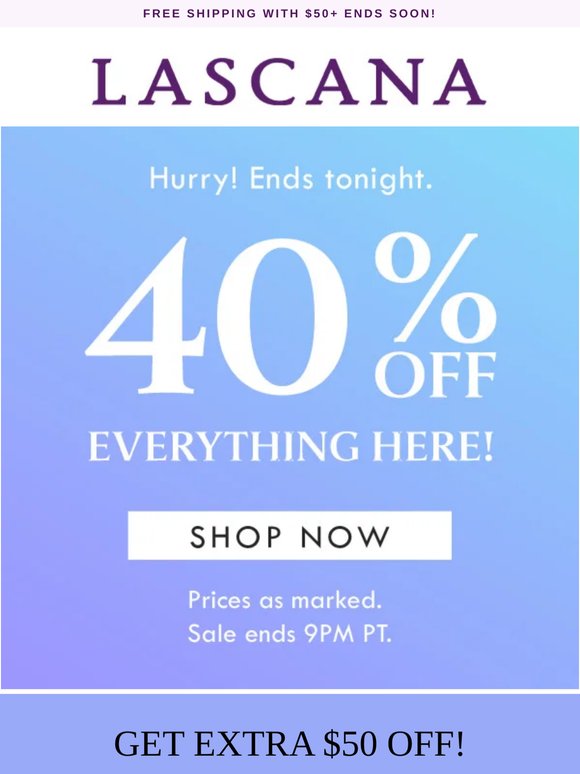 Good News: Extra $50 Off + 40% Off Flash Sale Is Here🎉