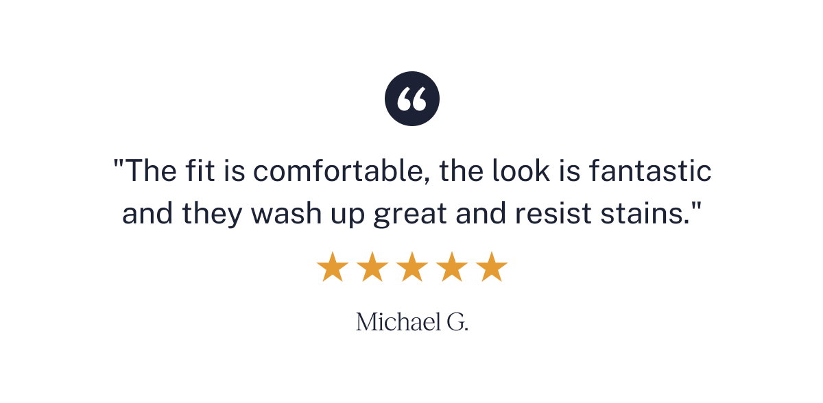 The fit is comfortable, the look is fantastic.
