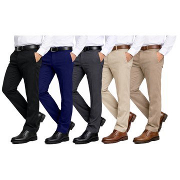 Men’s Flex Stretch Slim Fit Dress Pants (Sizes, 30-40)