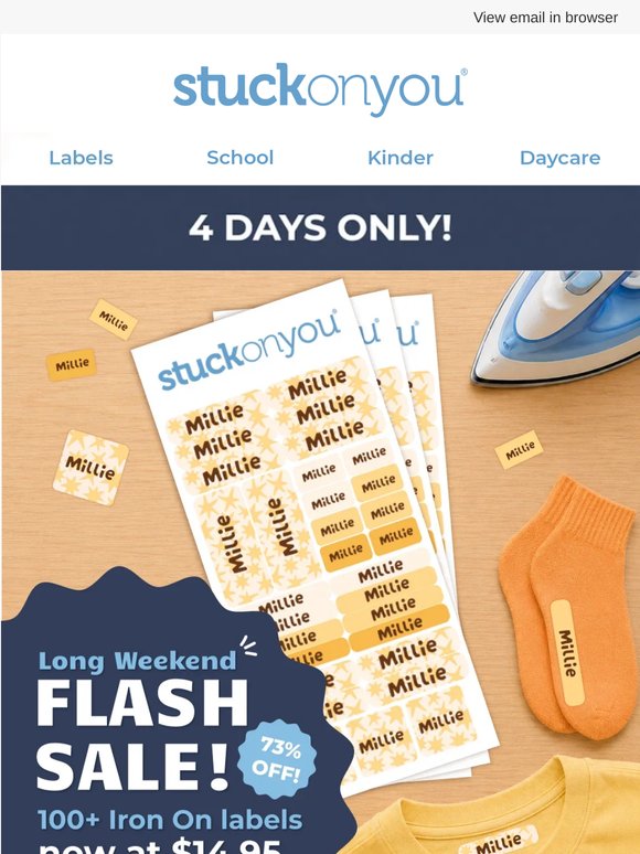 🎉 $14.95 For 100+ Iron On Labels!