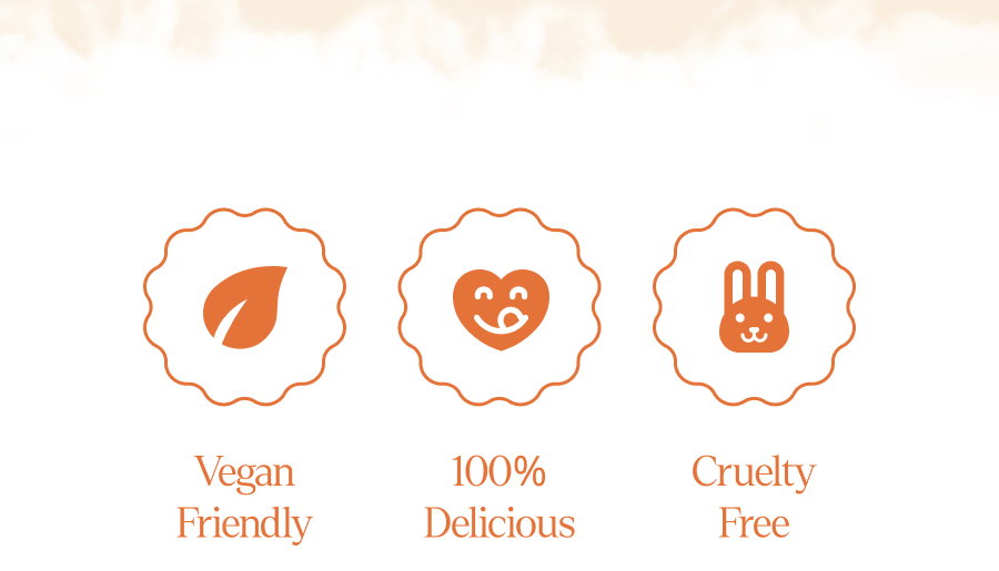 Vegan Friendly 100% Delicious Cruelty Free