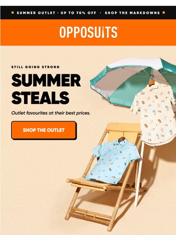 Good news: Summer outfits are now in the Outlet!
