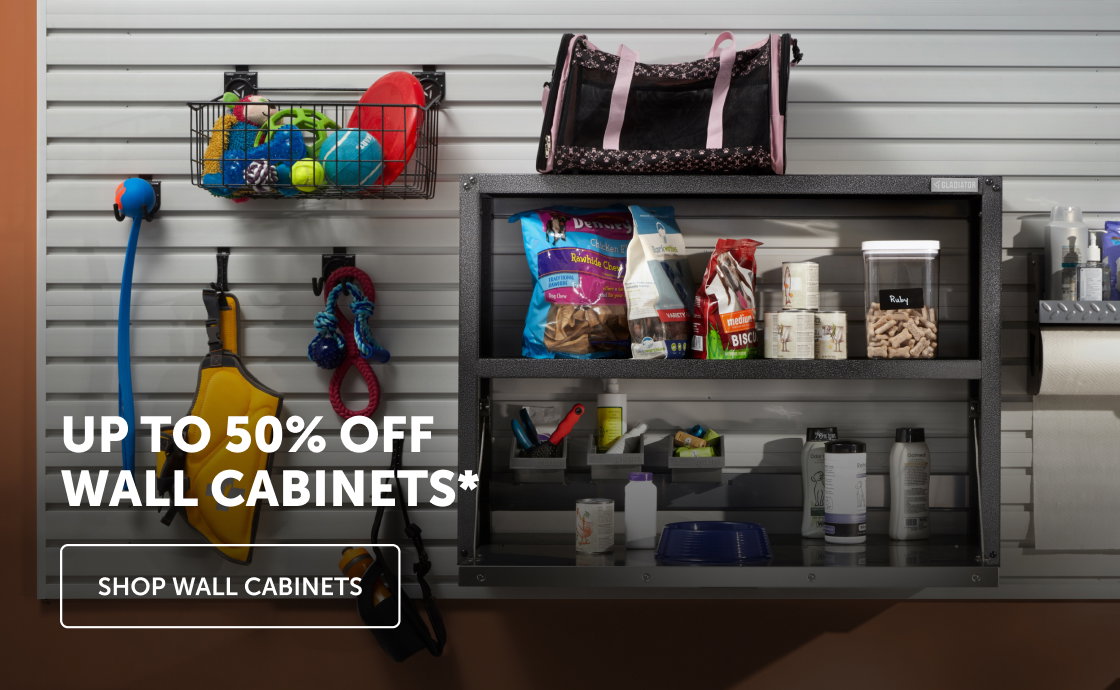 Gladiator® wall cabinets in a garage
