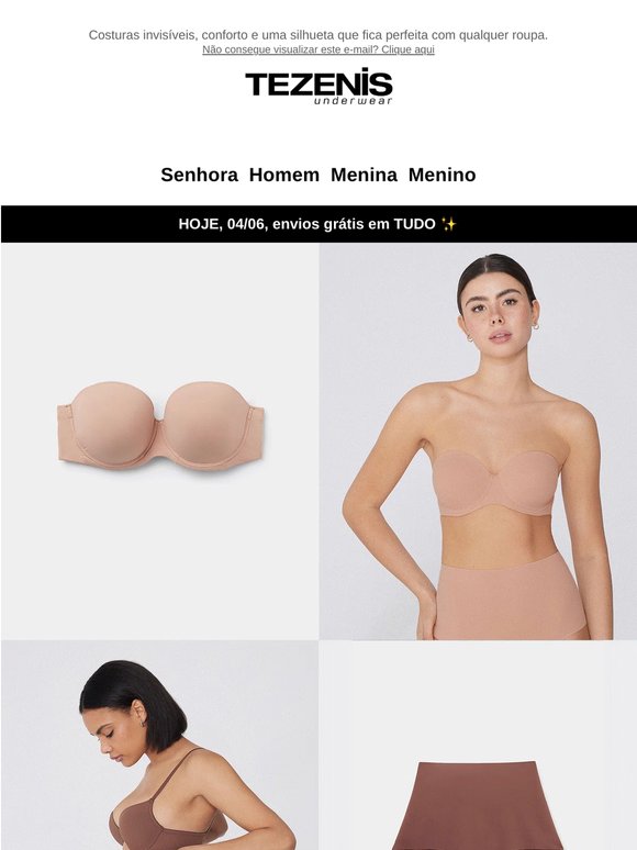 Envios grátis: Roupa interior invisível  🤍🌟