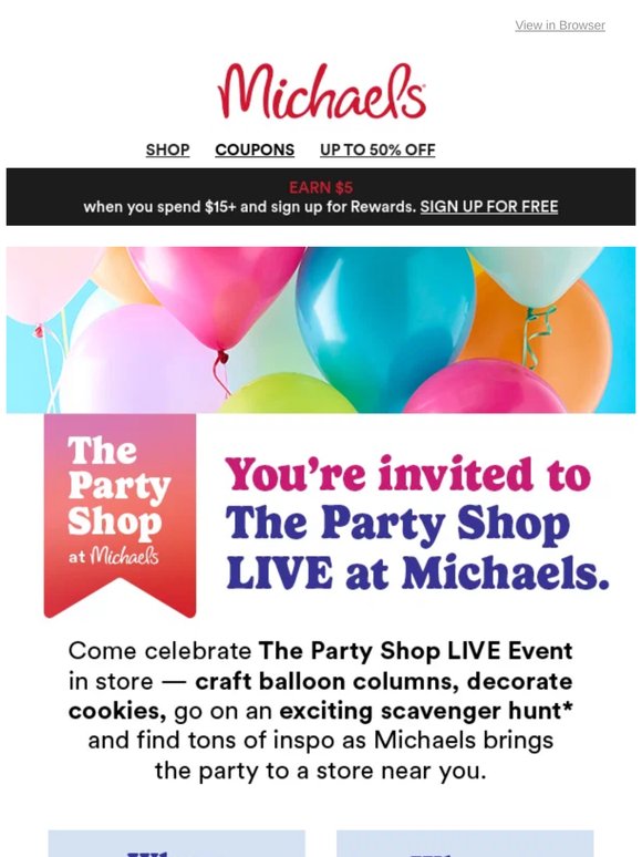 Hello, Party People! You’re invited to party at the one-stop-party shop 🥳 🎉