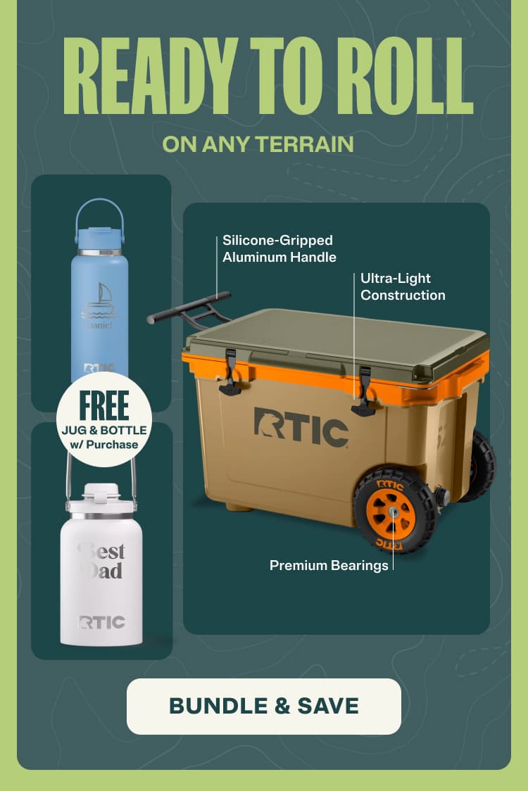 Ready to Roll on any terrain. Free jug & bottle w/ purchase. Bundle and save.