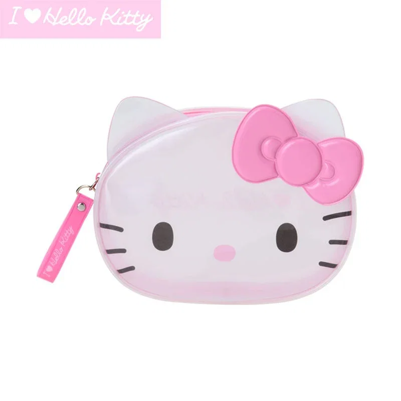 Image of Hello Kitty Pink & Clear Zipper Pouch (I Love Hello Kitty Series)