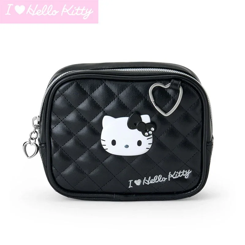 Image of Hello Kitty Black Quilted Zipper Pouch (I Love Hello Kitty Series)