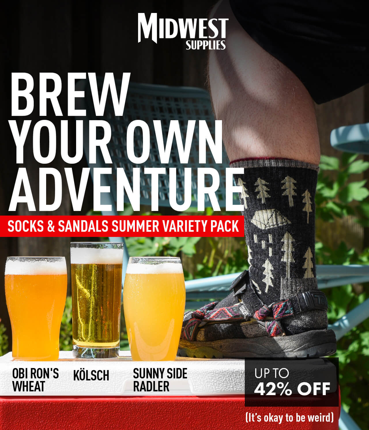 Brew Your Own Adventure. Socks & Sandals Summer Variety Pack. Up to 42% Off!